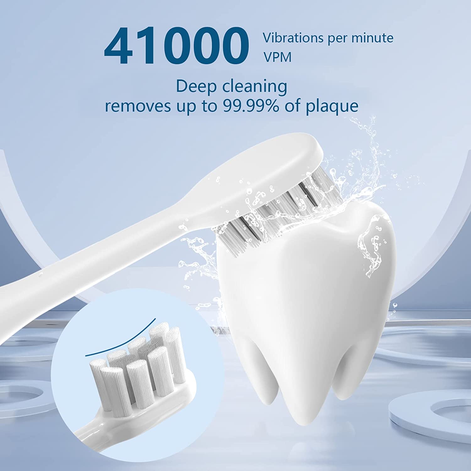 Nandme NX7000 Electric Toothbrush, Electric Sonic Toothbrush for Adults with 2 B