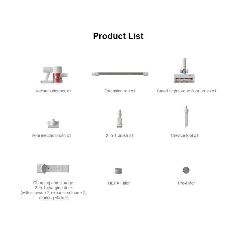 Xiaomi Mi G9 cordless Handheld Stick Vacuum Cleaner 120AW Suction Au Version