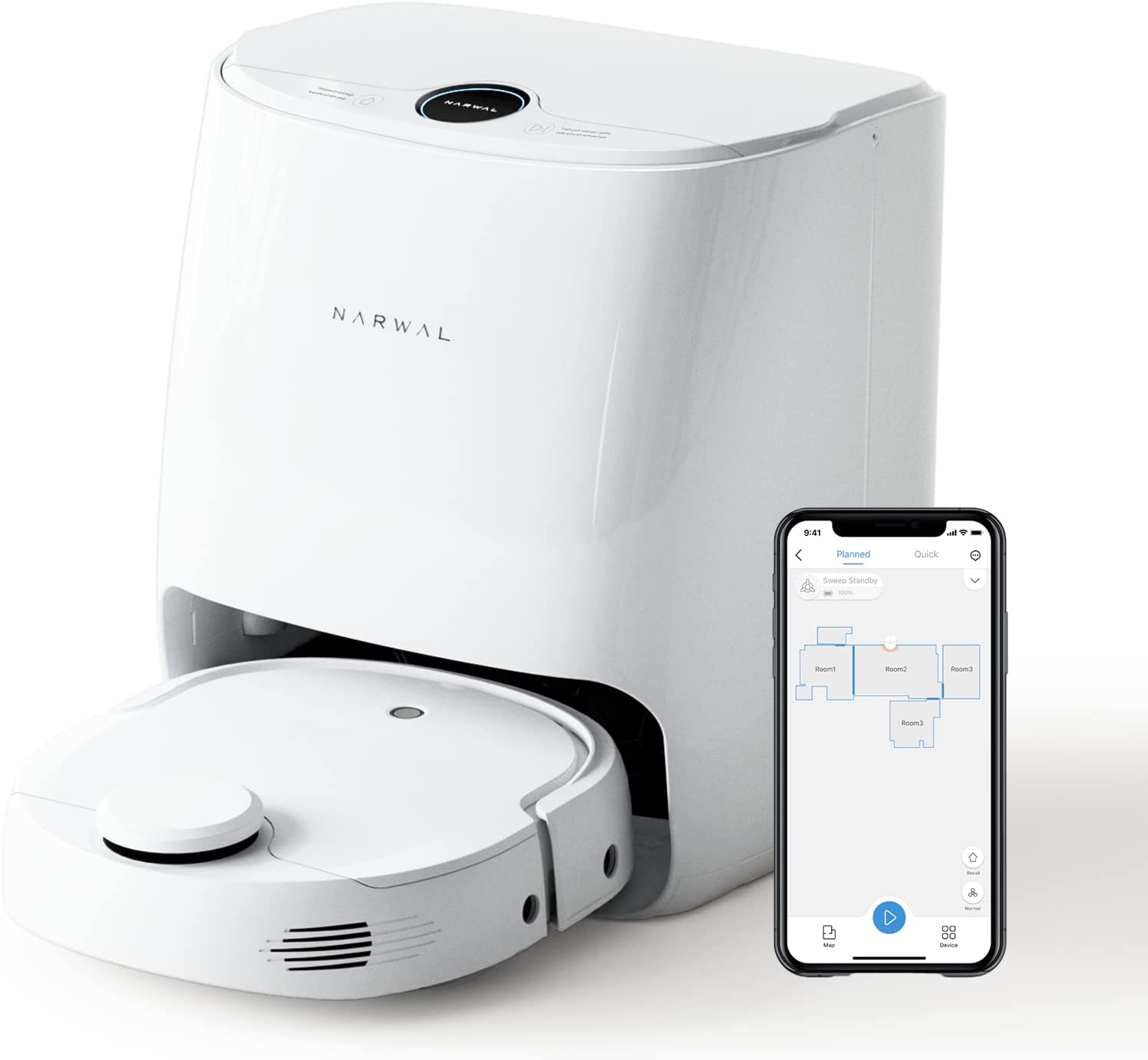 Refurbished Narwal T10 Robot Vacuum and Mop Cleaner Machine with Auto Mop Cleaning Station Official Australian Version