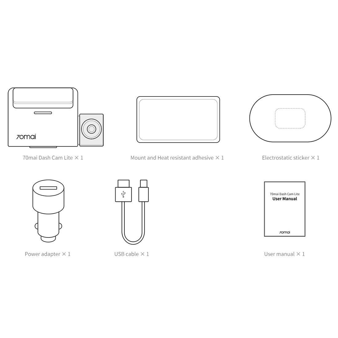 70MAI MIDRIVE D08 1080P HD SMART DASH CAM VIDEO RECORD CAMERA