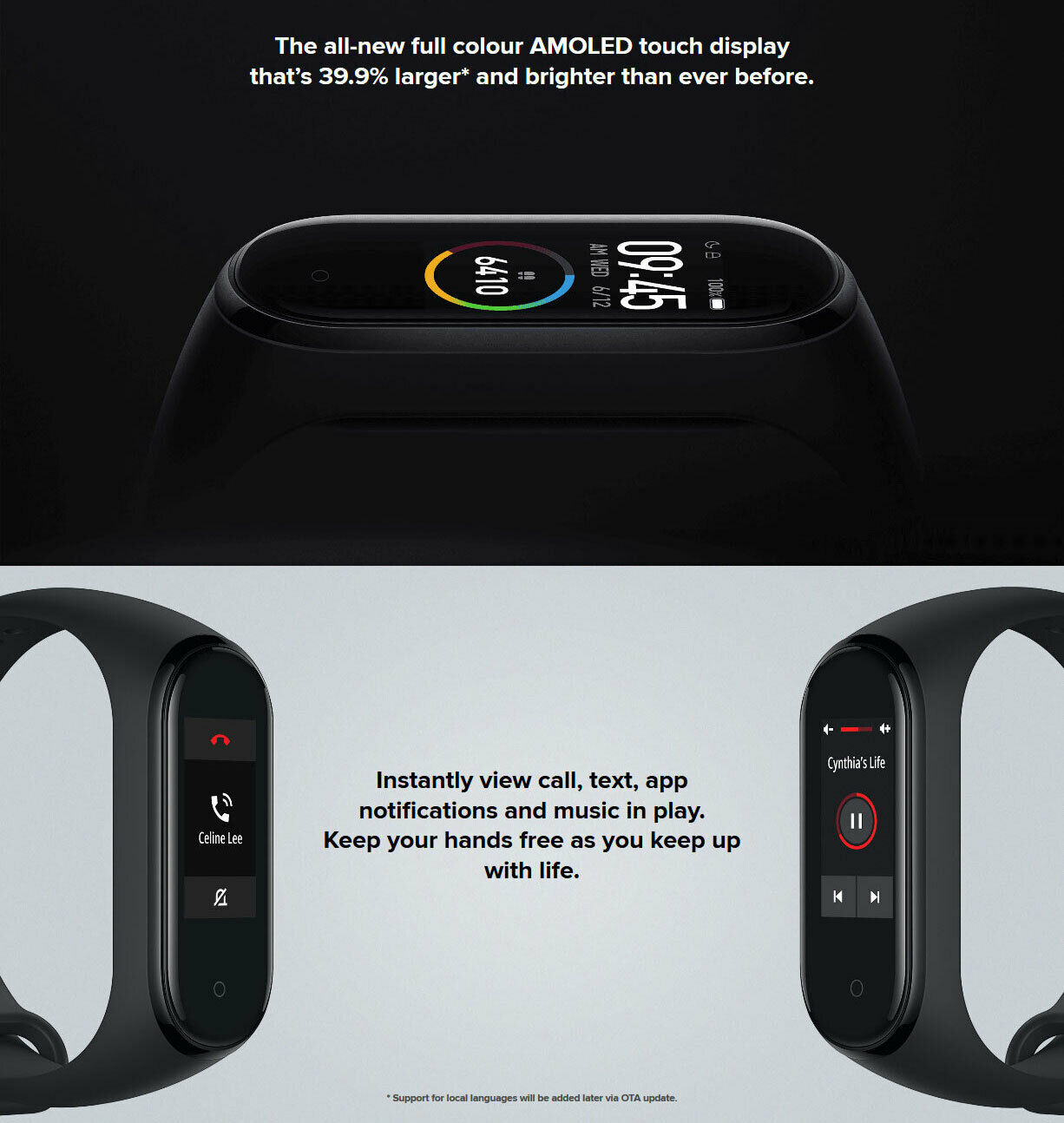 Xiaomi Mi Band 4 Smart Watch Wristband Fitness OLED Global Version