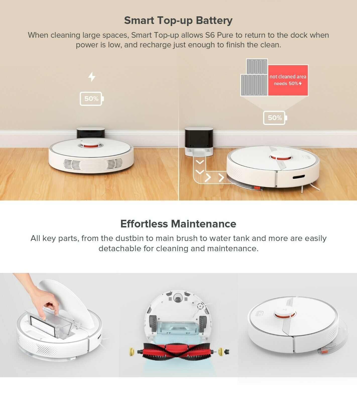 Roborock S6 Pure Robot Vacuum Mop Cleaner 3nd Mi Jia Generation 2020 AU Version