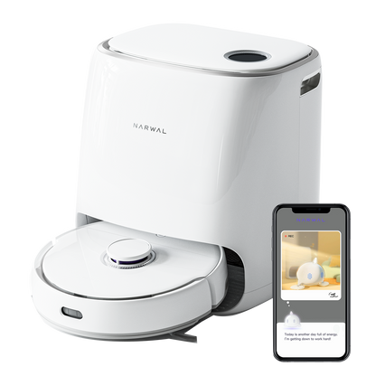 Narwal Freo Robotic Vacuum and Mop Cleaner Versatile Self Mop Clean with DirtSense and Auto Washing