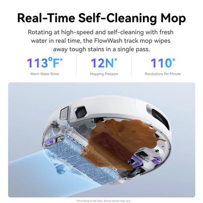 Refurbished Narwal Flow Robotic Vacuum and Mop with Real-Time Self-Cleaning Track Mop