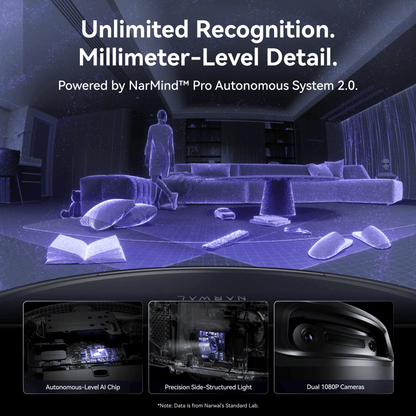 Refurbished Narwal Flow 2 Robot Vacuum & Mop Complete Version with Accessories Pack - Black