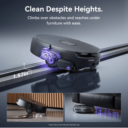 Refurbished Narwal Flow 2 Robot Vacuum & Mop Complete Version with Accessories Pack - Black
