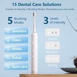 Nandme NX7000 Electric Toothbrush, Electric Sonic Toothbrush for Adults with 2 B