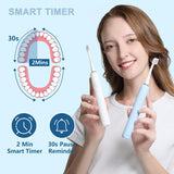 Nandme NX7000 Electric Toothbrush, Electric Sonic Toothbrush for Adults with 2 B