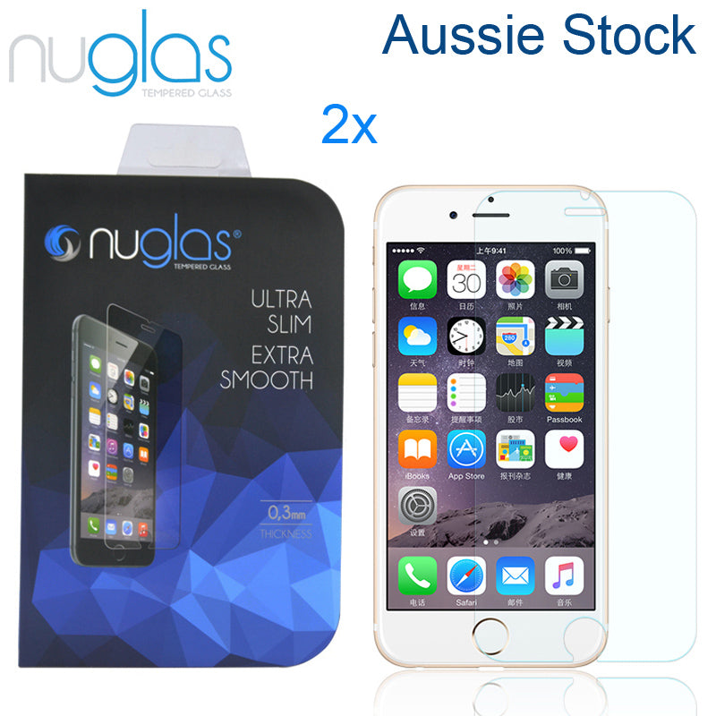 2X Nuglas Tempered Glass Screen Protector iPhone 13 12 11 PRO X XS Max