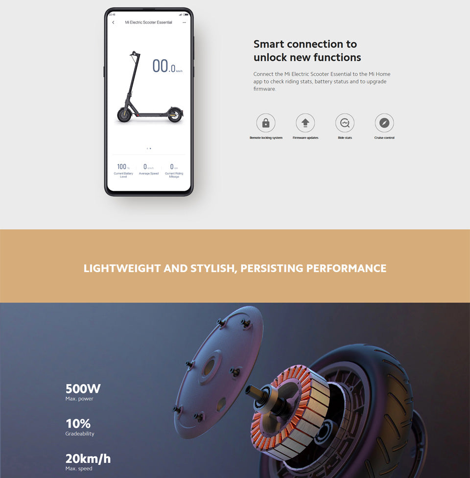 Xiaomi Mi Electric Scooter M365 Essential Lite