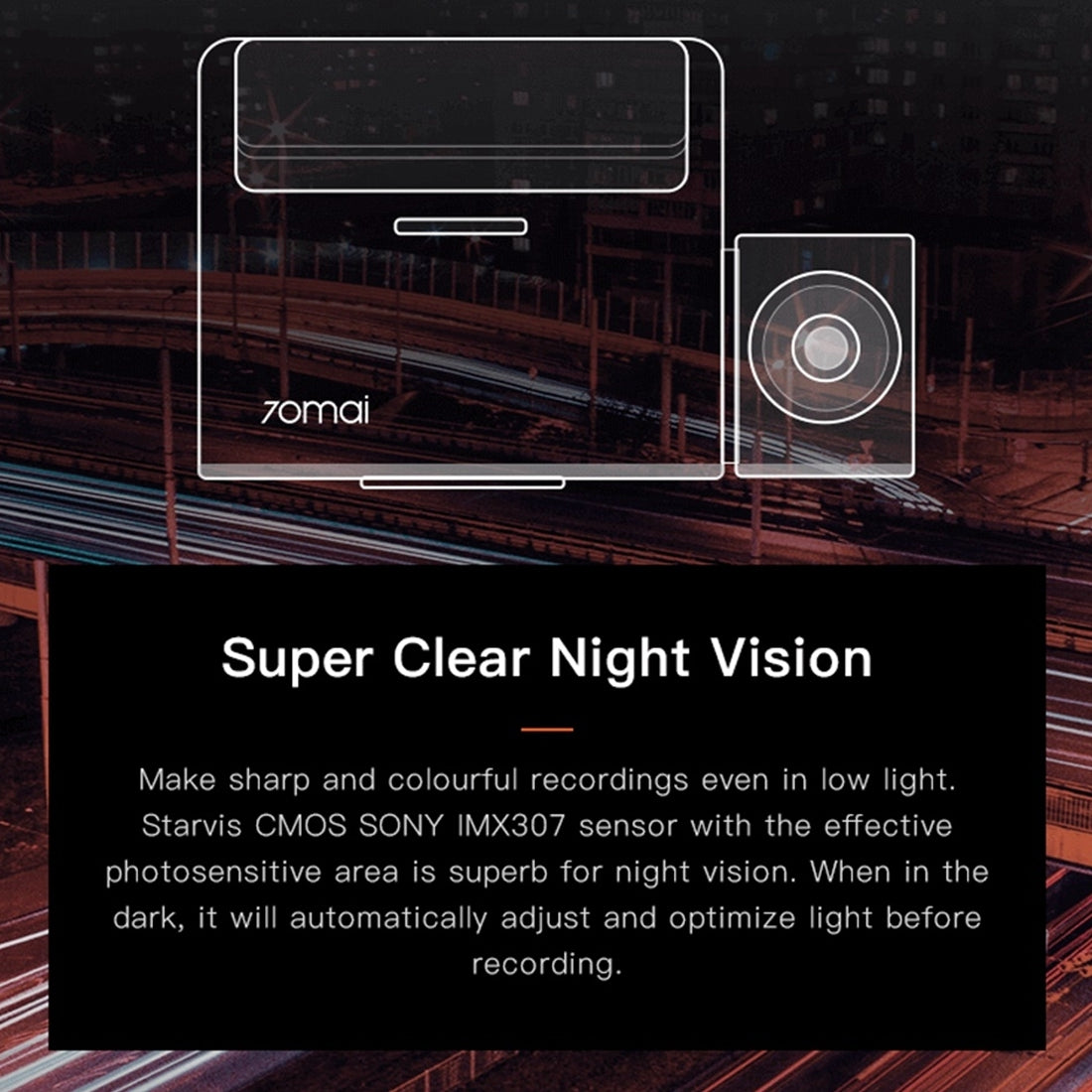 70MAI MIDRIVE D08 1080P HD SMART DASH CAM VIDEO RECORD CAMERA