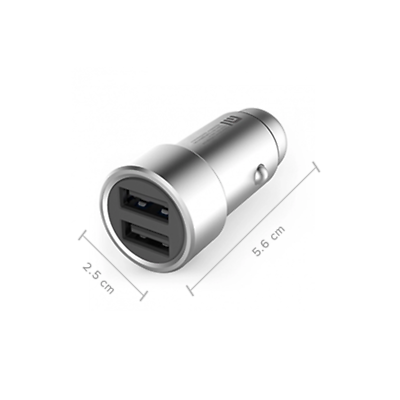 Xiaomi Mi Car Charger 3.6A Fast Charging Metal Style - SILVER