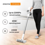 Dreame V10 Cordless Stick Vacuum Cleaner 22000Pa Suction Upgraded Carpet Head and Soft Head Combo