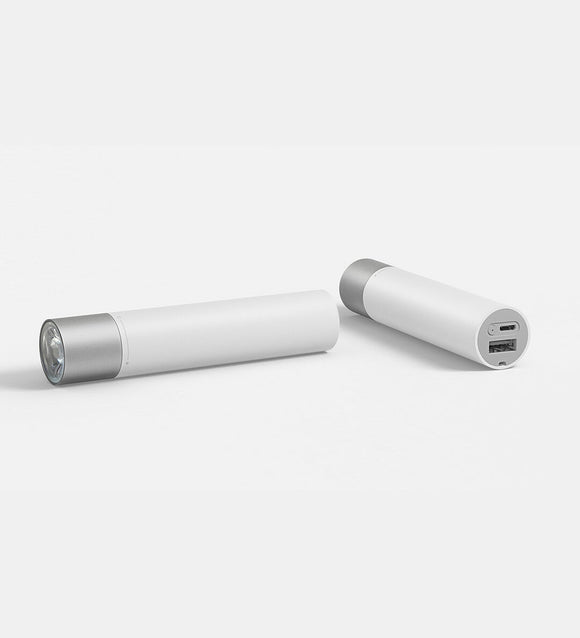 Xiaomi Portable Flashlight USB Charger LED Lamp power bank 3350mAh