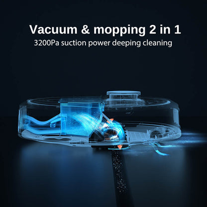 ROIDMI EVA Self-Cleaning & Emptying Robot Vacuum Cleaner with Auto Washing Station