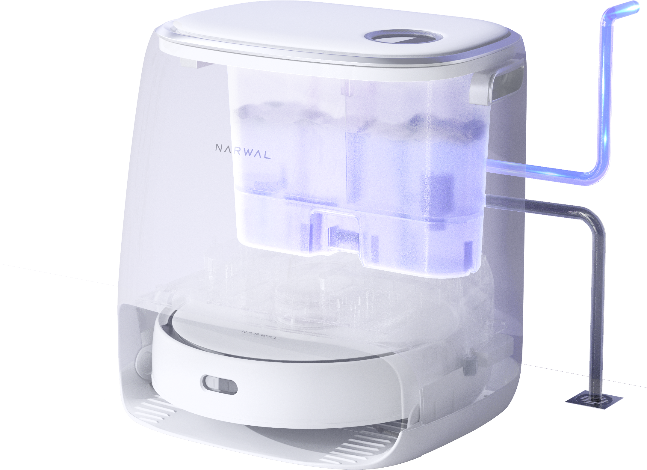 Narwal Freo Robot Vacuum and Mop with Auto Water Exchange Module, Dirt Sense Ultra Clean, Auto Add Cleaner, LCD Display