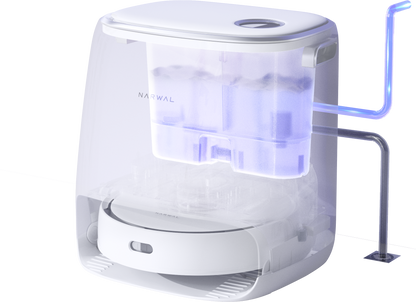 Narwal Freo Robot Vacuum and Mop with Auto Water Exchange Module, Dirt Sense Ultra Clean, Auto Add Cleaner, LCD Display